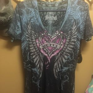 Sinful Ladies Reversible T Shirt