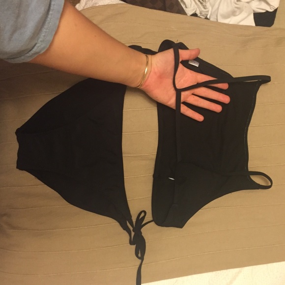 Never been worn black high top bikini