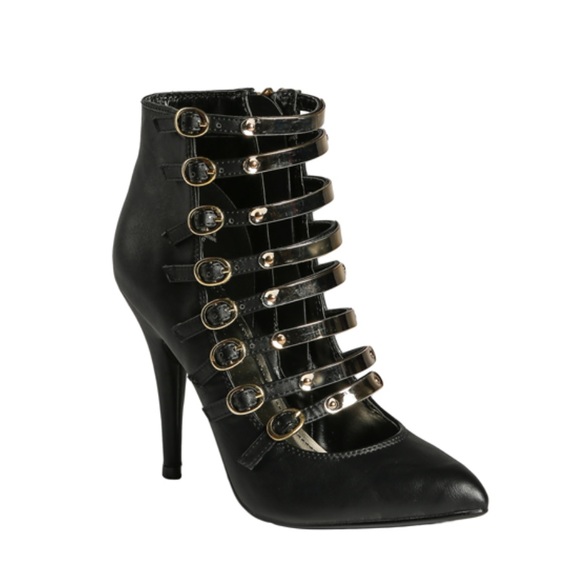 LAST ONE - Pointed Buckle Booties - Picture 2 of 4