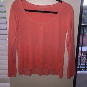 Long Sleeve Ombre Salmon Shirt Hollister