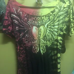 Sinful Stitched Side T Shirt