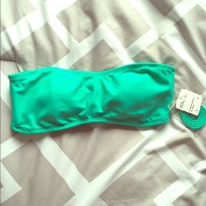 Turquoise Bandeau Bikini Top