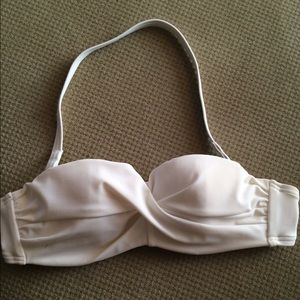 Victoria's Secret white bandeau bikini top 32A