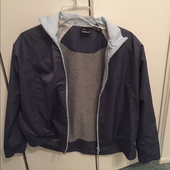 blue windbreaker
