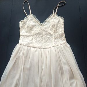 Lace & Tulle Cream Dress