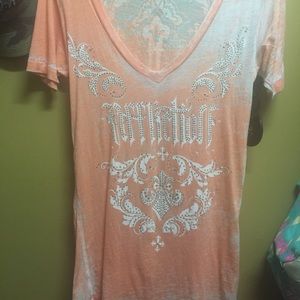 Affliction Ladies Burnout Style Tee