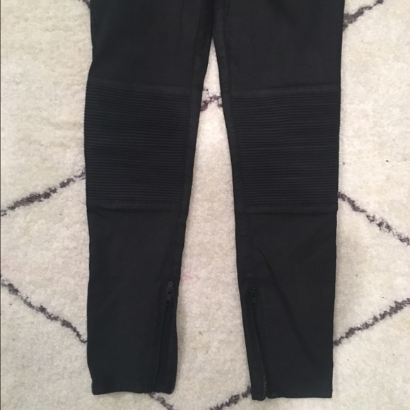 Madewell wax Moto pant with knee detail