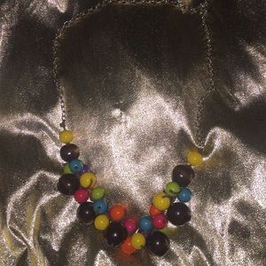 colorful wooden beads necklace!