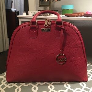 BCBG Paris Handbag - Red, Large double zipper