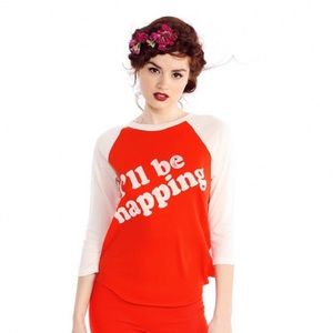WILDFOX I'LL BE NAPPING LIL BRO RAGLAN SHIRT
