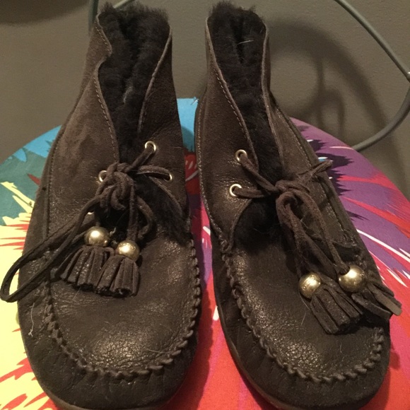 Coach fur moccasin