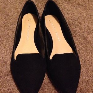 Black Lauren Conrad Peep-toe Flats