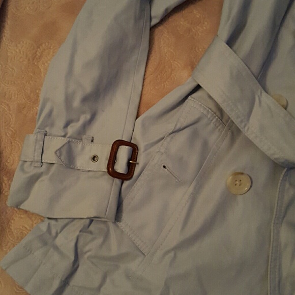 ***SOLD**** Banana Republic baby blue trench coat - Picture 3 of 4