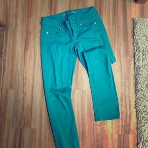 Teal American Eagle Skinny Jeans