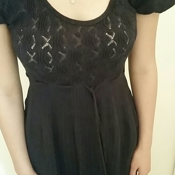 Really cute navy dress with very light pinstriping - Picture 4 of 4