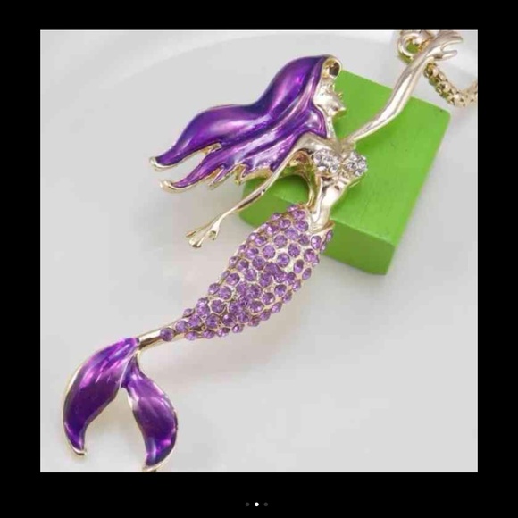 NEW Purple Mermaid Necklace - Picture 2 of 3