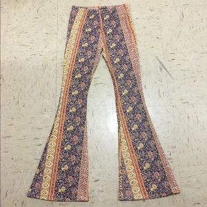 Flare leg printed pants