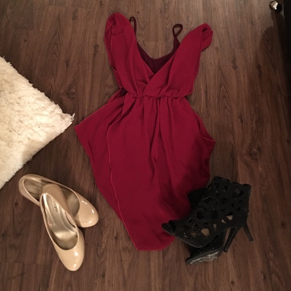 Maroon night out dress