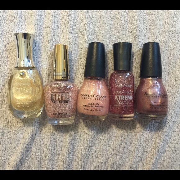 5 nail polishes