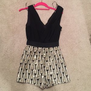 Black & Gold Romper