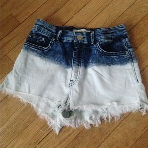 High waisted ombré shorts