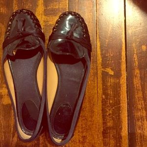 Kate Spade Patent Navy Moccasin Flats
