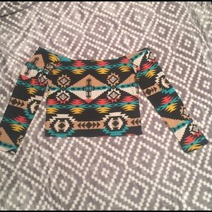 Aztec crop top