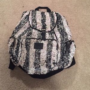Black and White Sequin VS Backpack