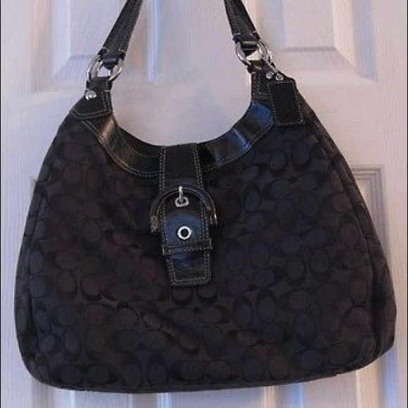 Coach  Shoulder Hand Bag Hobo F17403 Black