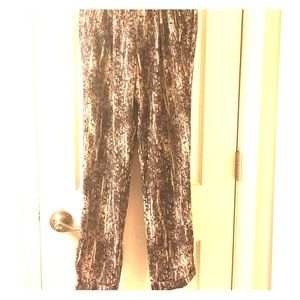 Zara Basics Gypsy Animal Print Pants