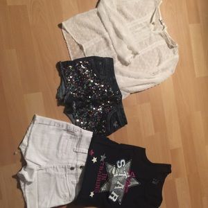 2 pr. Shorts w/ cute tops