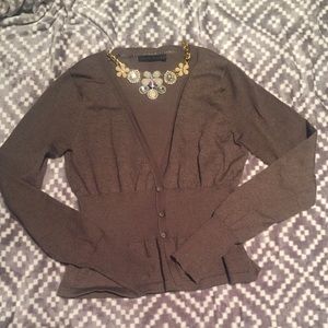 Tan cardigan from The Limited