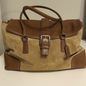 Authentic Suede/leather Coach Satchel