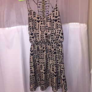 Black and Tan tribal print dress!