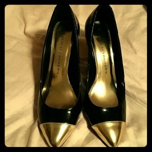 Black and Gold Chinese Laundry Pumps