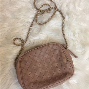 Dust pink cross body purse