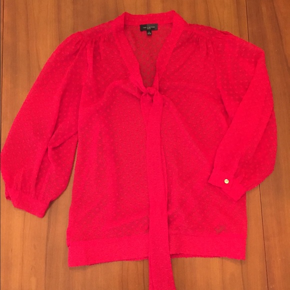 Limited semi sheer red blouse - Picture 2 of 2