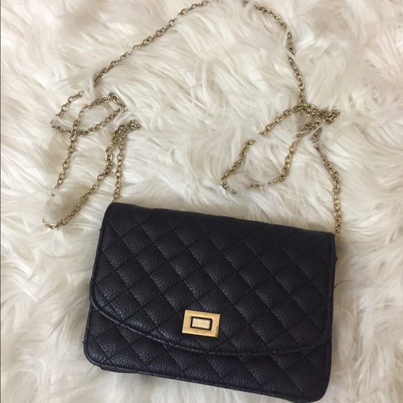 Mini black crossbody purse