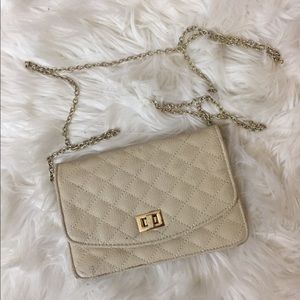 Cream crossbody purse