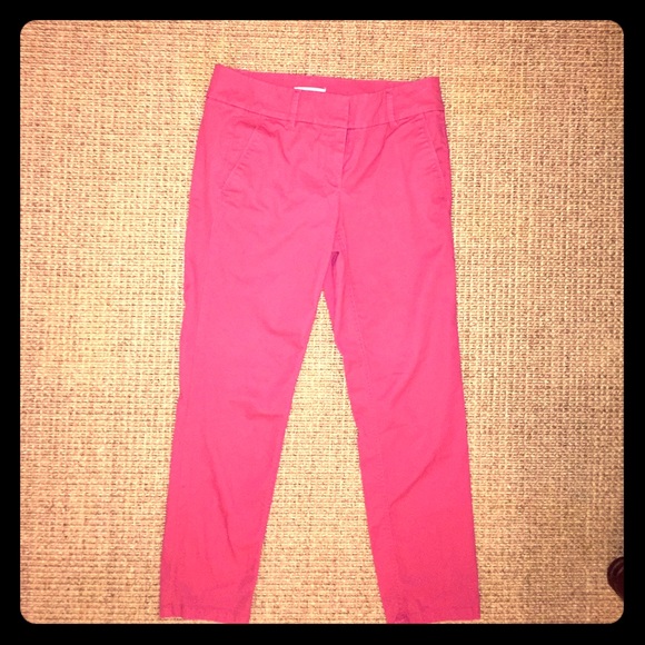 LOFT Skinny Cropped Chinos- Marisa Fit - Cranberry