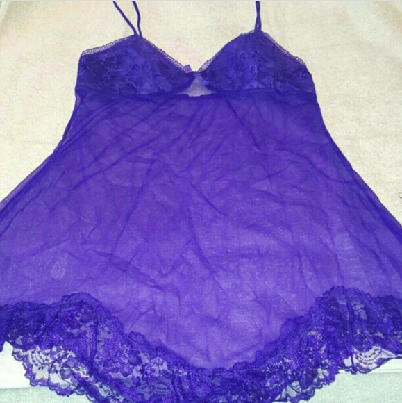 Purple lace lingerie chemise