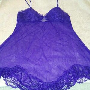 Purple lace lingerie chemise
