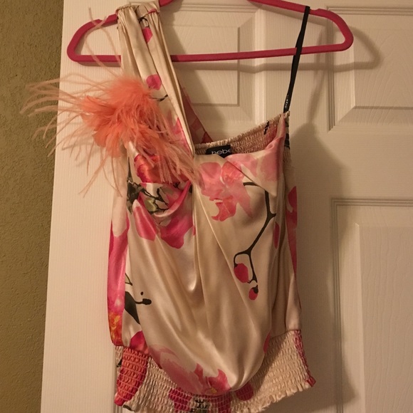 Floral Bebe top only worn once or twice