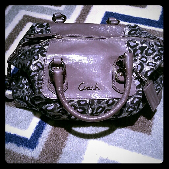 Authentic Coach Leopard Print Handbag