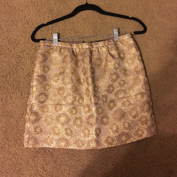 Jcrew Gold Skirt
