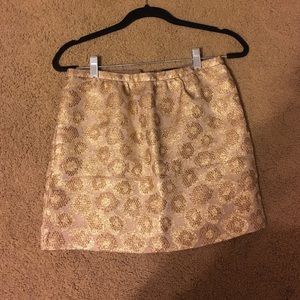 Jcrew Gold Skirt