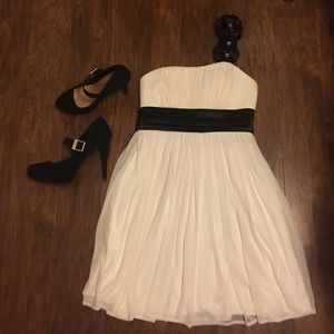 White and black dress