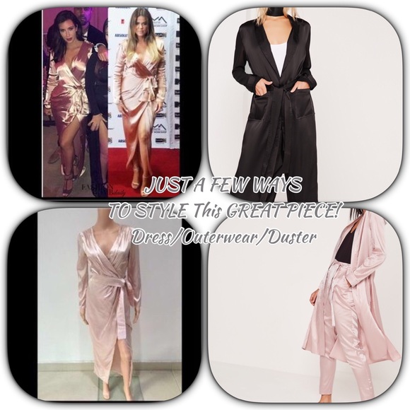 ⬇️TorysTimelessTreasures/Pink SATIN Maxi or Duster - Picture 2 of 4