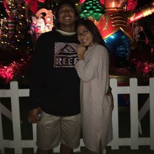 long sleeve dress with a slight turtle neck