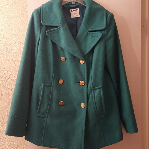 Turquoise pea coat